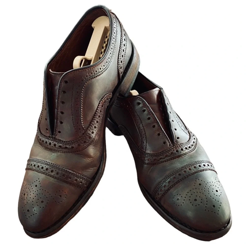 Allen Edmonds Strandmok Style Men’s Genuine Leather Distressed Oxfords Size 8‎